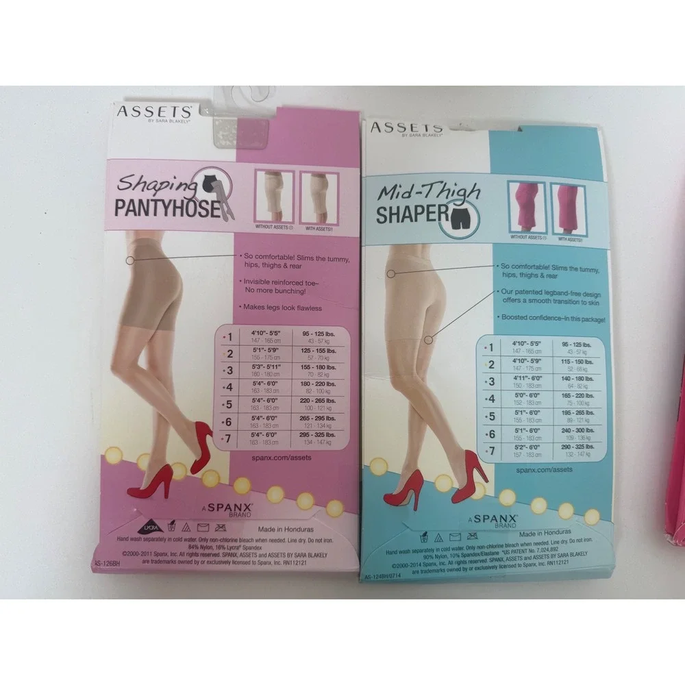ASSETS Sara Blakely Shapewear Spanx Tights Lot 9 Pieces Womens Mixed Sizes New